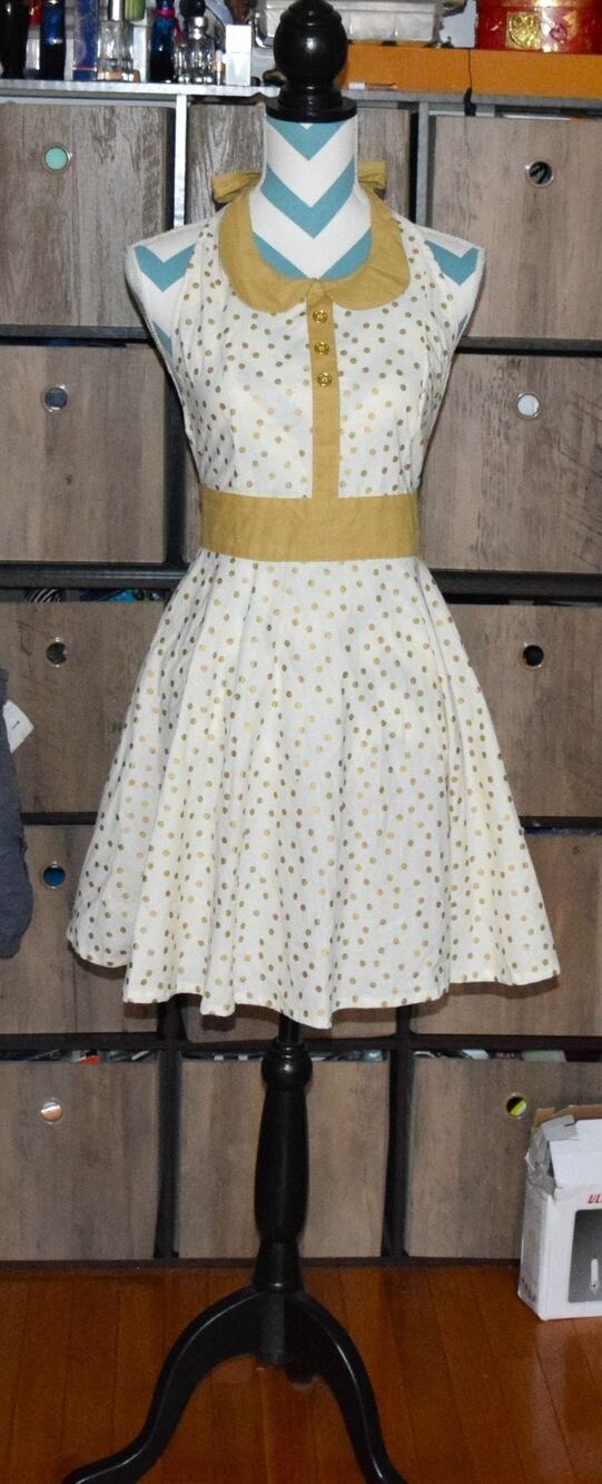 Now Designs Polka Dot 100% Cotton Apron One Size New
